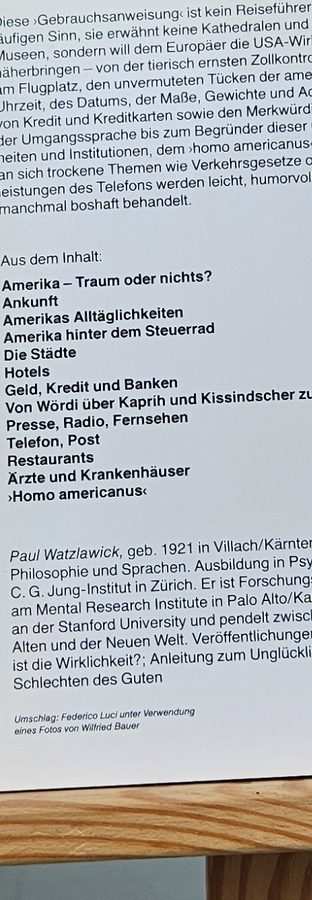 Gebrauchsanweisung für Amerika Rückseite