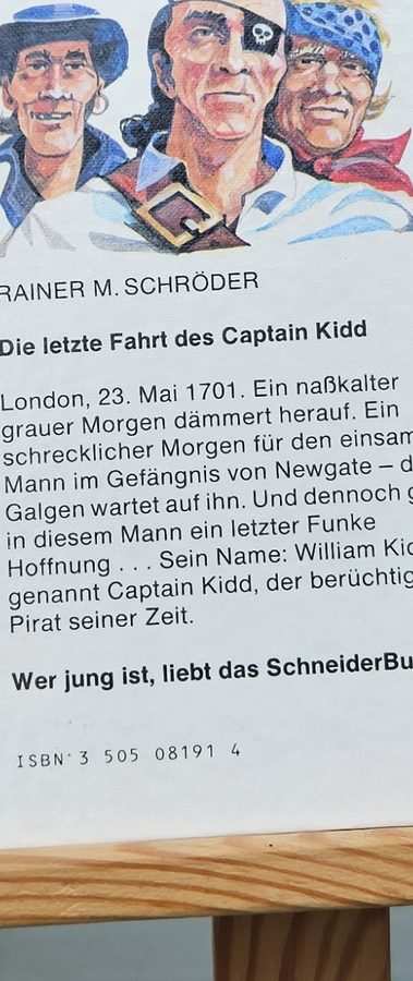 Die letzte Fahrt des Captain Kidd Rückseite
