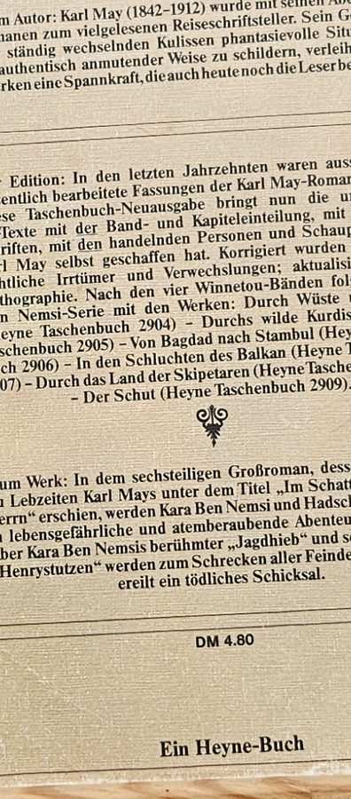 Der Schut Rückseite